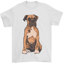 A Boxer Dog Mens T-Shirt 100% Cotton White