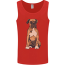 A Boxer Dog Mens Vest Tank Top Red