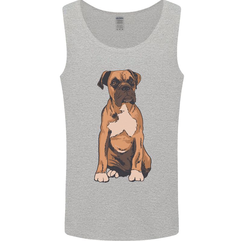 A Boxer Dog Mens Vest Tank Top Sports Grey