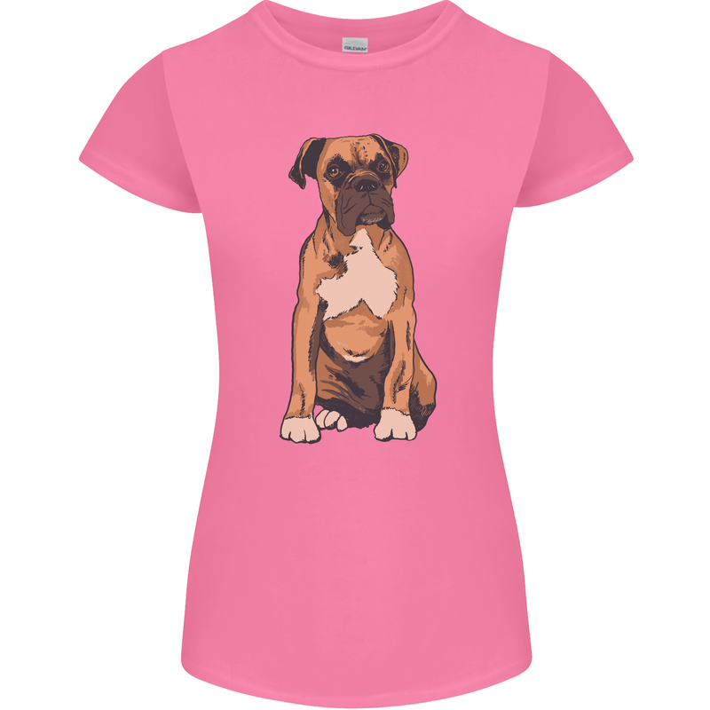 A Boxer Dog Womens Petite Cut T-Shirt Azalea