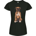 A Boxer Dog Womens Petite Cut T-Shirt Black