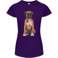 A Boxer Dog Womens Petite Cut T-Shirt Purple