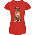 A Boxer Dog Womens Petite Cut T-Shirt Red