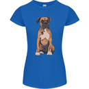 A Boxer Dog Womens Petite Cut T-Shirt Royal Blue