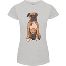 A Boxer Dog Womens Petite Cut T-Shirt Sports Grey