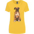 A Boxer Dog Womens Wider Cut T-Shirt Yellow