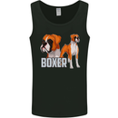 A Boxer Illustration Dog Mens Vest Tank Top Black