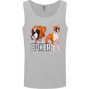 A Boxer Illustration Dog Mens Vest Tank Top Sports Grey