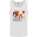 A Boxer Illustration Dog Mens Vest Tank Top White