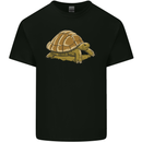 A Brown Tortoise Mens Cotton T-Shirt Tee Top Black