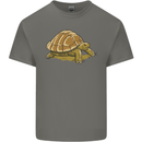 A Brown Tortoise Mens Cotton T-Shirt Tee Top Charcoal