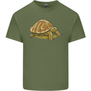 A Brown Tortoise Mens Cotton T-Shirt Tee Top Military Green