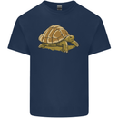 A Brown Tortoise Mens Cotton T-Shirt Tee Top Navy Blue