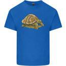 A Brown Tortoise Mens Cotton T-Shirt Tee Top Royal Blue