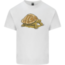 A Brown Tortoise Mens Cotton T-Shirt Tee Top White