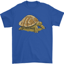 A Brown Tortoise Mens T-Shirt 100% Cotton Royal Blue
