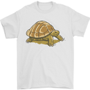 A Brown Tortoise Mens T-Shirt 100% Cotton White