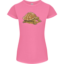 A Brown Tortoise Womens Petite Cut T-Shirt Azalea