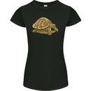 A Brown Tortoise Womens Petite Cut T-Shirt Black