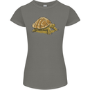 A Brown Tortoise Womens Petite Cut T-Shirt Charcoal