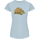 A Brown Tortoise Womens Petite Cut T-Shirt Light Blue