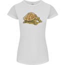 A Brown Tortoise Womens Petite Cut T-Shirt White