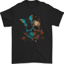 A Butterfly Skull in the Wild Mens T-Shirt 100% Cotton Black