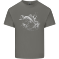 A Carp Fish Mens Cotton T-Shirt Tee Top Charcoal