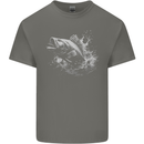 A Carp Fish Mens Cotton T-Shirt Tee Top Charcoal