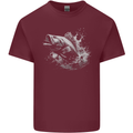A Carp Fish Mens Cotton T-Shirt Tee Top Maroon