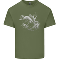 A Carp Fish Mens Cotton T-Shirt Tee Top Military Green