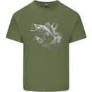 A Carp Fish Mens Cotton T-Shirt Tee Top Military Green