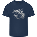 A Carp Fish Mens Cotton T-Shirt Tee Top Navy Blue