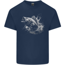 A Carp Fish Mens Cotton T-Shirt Tee Top Navy Blue