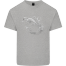 A Carp Fish Mens Cotton T-Shirt Tee Top Sports Grey