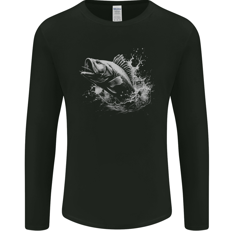 A Carp Fish Mens Long Sleeve T-Shirt Black