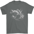 A Carp Fish Mens T-Shirt 100% Cotton Charcoal
