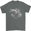 A Carp Fish Mens T-Shirt 100% Cotton Charcoal