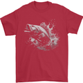 A Carp Fish Mens T-Shirt 100% Cotton Red