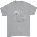 A Carp Fish Mens T-Shirt 100% Cotton Sports Grey