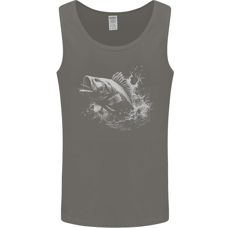 A Carp Fish Mens Vest Tank Top Charcoal