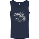 A Carp Fish Mens Vest Tank Top Navy Blue