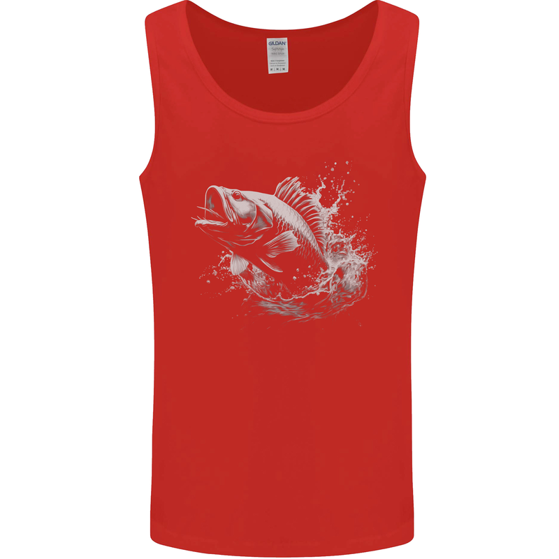 A Carp Fish Mens Vest Tank Top Red