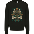 A Celtic Cross Kids Sweatshirt Jumper Black