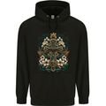 A Celtic Cross Mens 80% Cotton Hoodie Black