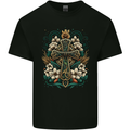 A Celtic Cross Mens Cotton T-Shirt Tee Top Black