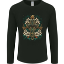 A Celtic Cross Mens Long Sleeve T-Shirt Black