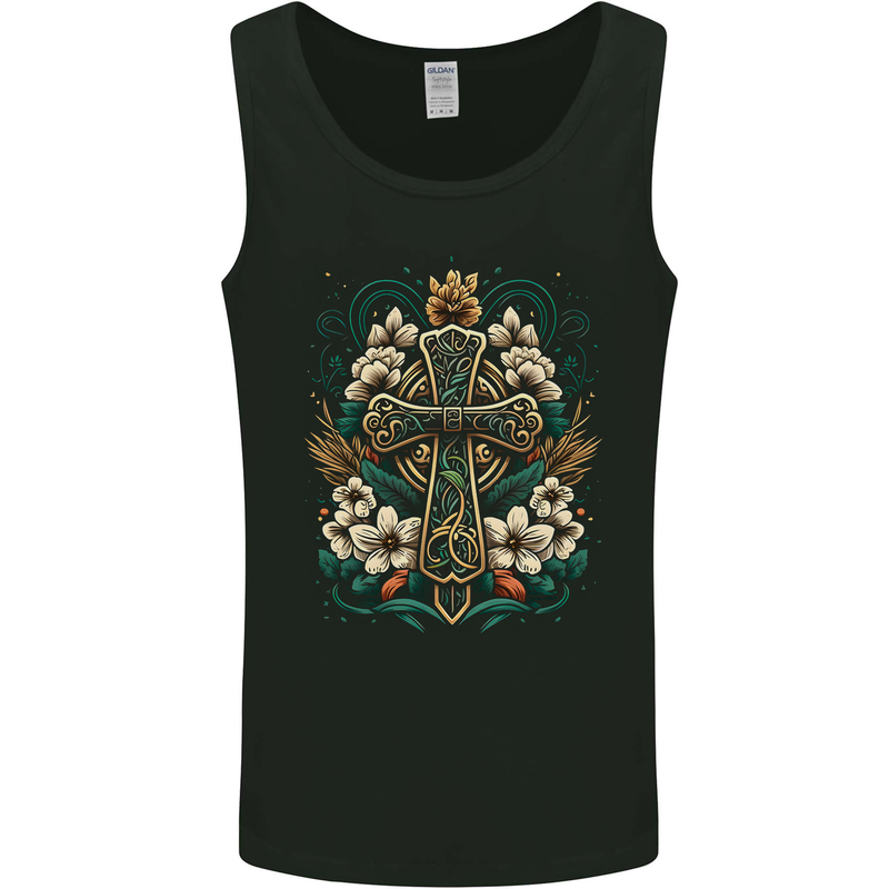 A Celtic Cross Mens Vest Tank Top Black