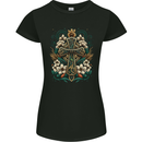 A Celtic Cross Womens Petite Cut T-Shirt Black