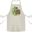 A Chameleon Eating Ramen Cotton Apron 100% Organic Natural